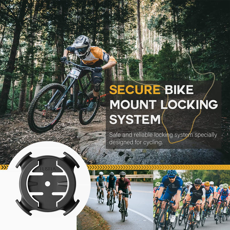 [Australia - AusPower] - TUSITA Quick Release Bike Mount Compatible with Garmin Bike GPS Computer, XOSS G/G+, iGPSPORT GPS - Quarter Turn Edge GPS Computer Bracket - Bicycle Combo Extended Mount Road MTB Accessories 