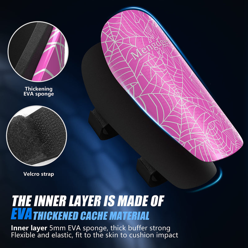 [Australia - AusPower] - Shin Guards Soccer Youth Kids Boys Girls Toddler Shin Pads Child EVA Cushion Protection Reduce Shocks Injurie Calf Protective Gear Suitable for 4 5 6 7 8 9 10 11 12 Years Old Small Pink 
