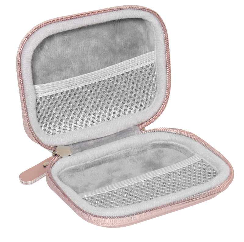 [Australia - AusPower] - Travel Protection and Storage Case for Airpods Case, Featured Design, mesh Pouches for airpods case, Wall Charger and Cable, (Rose Gold) Rose Gold 