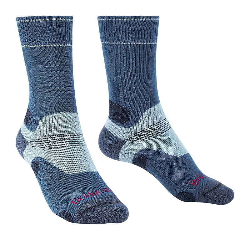 [Australia - AusPower] - Bridgedale womens Hike Midweight Boot Height- Merino Endurance Socks Blue Sky Large 