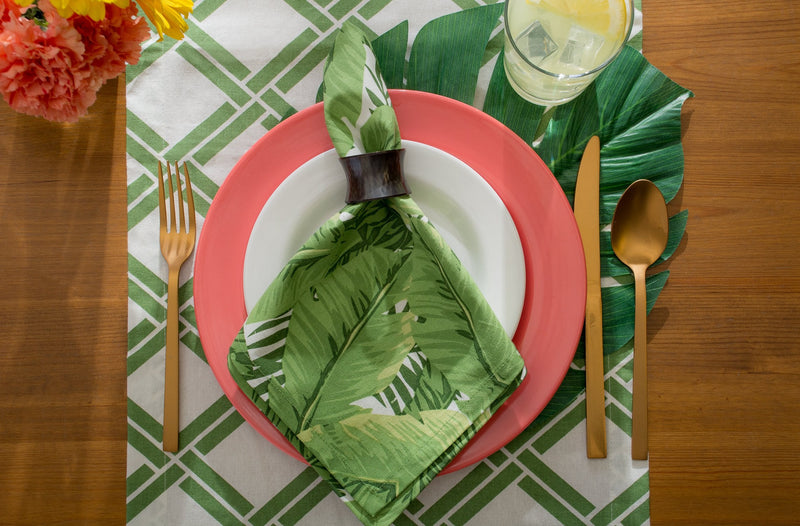 [Australia - AusPower] - DII 100% Cotton Buffet Napkin, Machine Washable, Oversized, Everyday Basic, 20x20, Banana Leaf, 6 Piece 