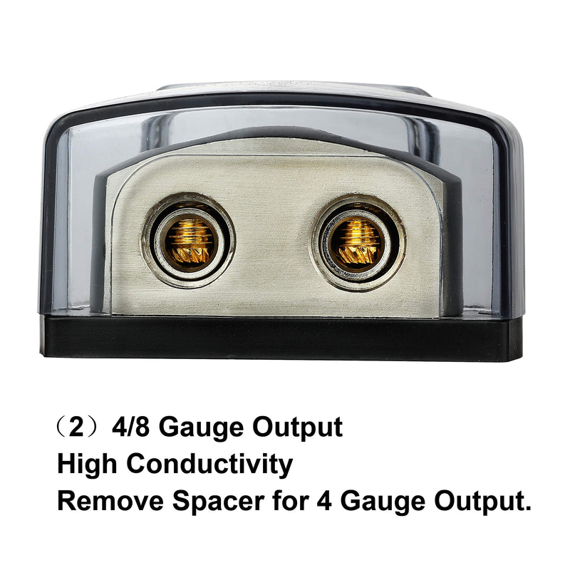 [Australia - AusPower] - Freajoin 0/2/4 AWG Gauge Power Distribution Block 1/0 Gauge in - 2 x 4 Gauge Out 1/0 GA In to (2) 4 GA Out 