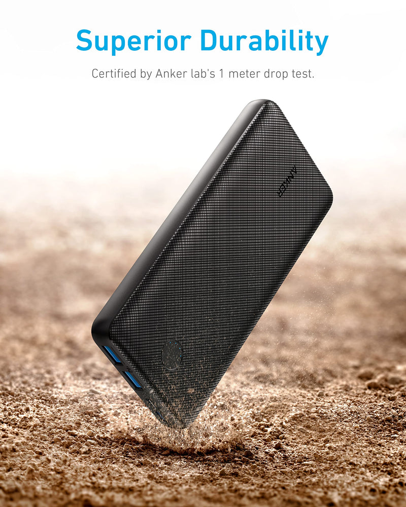 [Australia - AusPower] - Anker Portable Charger, 325 Power Bank (PowerCore Essential 20K) 20000mAh Battery Pack with High-Speed PowerIQ Technology and USB-C (Input Only) for iPhone, Samsung Galaxy, and More Black 