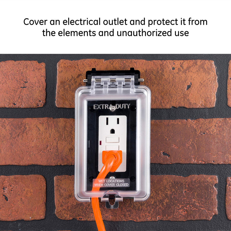 [Australia - AusPower] - UltraPro, Black, Outdoor Electrical Outlet Cover, Single Gang, Weatherproof Enclosure, Rated for Wet Locations, 49204 