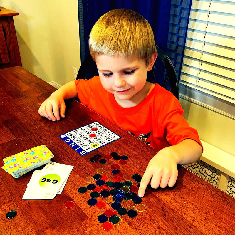 [Australia - AusPower] - MR CHIPS Bingo Game with Bingo Cards and Chips, 18 Bingo Cards, 300 Bingo Chips and Bingo Calling Cards 