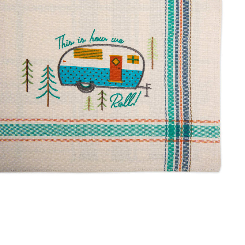 [Australia - AusPower] - DII Tabletop Collection, Happy Camper Collection, Placemat Set, Camper, 4 Piece 