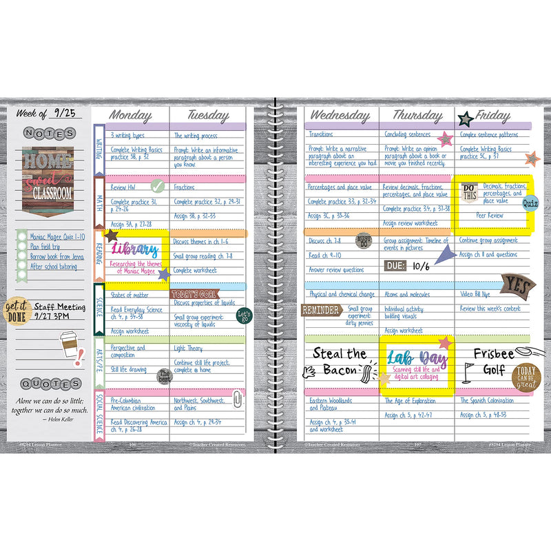 [Australia - AusPower] - Teacher Created Resources Home Sweet Classroom Lesson Planner (TCR8294) 