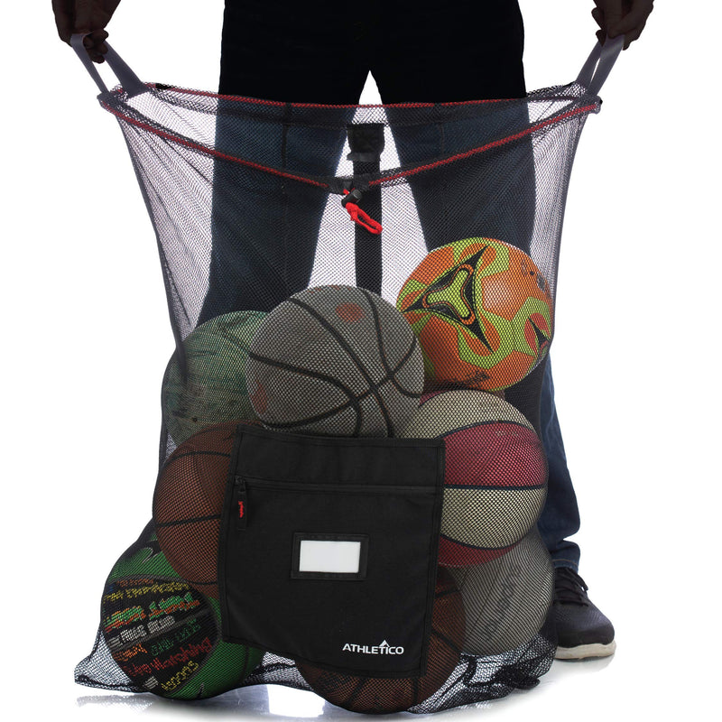 [Australia - AusPower] - Athletico Extra Large Ball Bag - Mesh Soccer Ball Bag - Heavy Duty Drawstring Bags Hold Equipment For Sports Including Basketball, Volleyball, Baseball, Swimming Gear or The Beach 