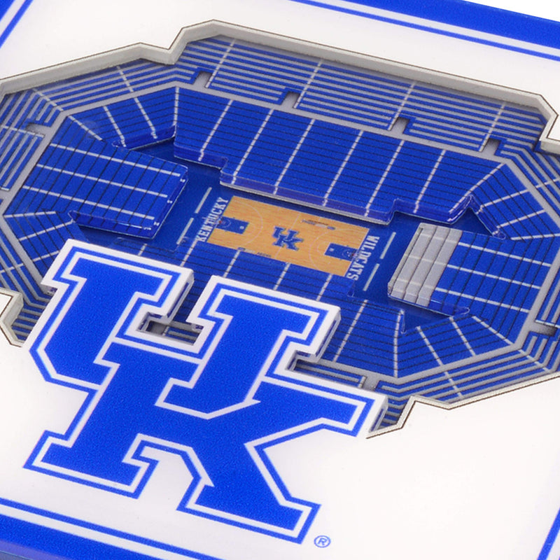 [Australia - AusPower] - YouTheFan NCAA StadiumView 3D Coaster Kentucky Wildcats 4" x 4" Team Colors 
