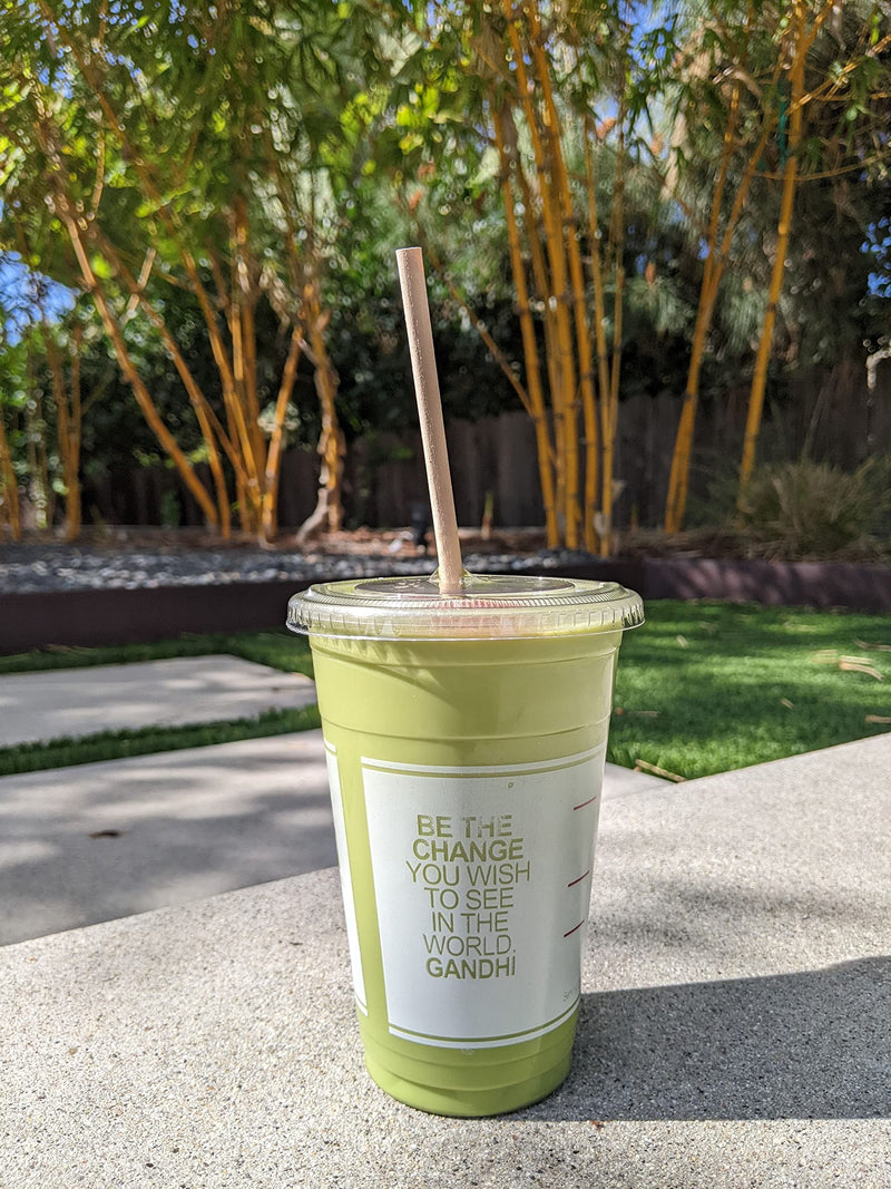 [Australia - AusPower] - PandaBoard Compostable Regular Bamboo Fiber Straws for Drinks - 200 pcs - No paper taste, long lasting, natural 6 mm diameter 