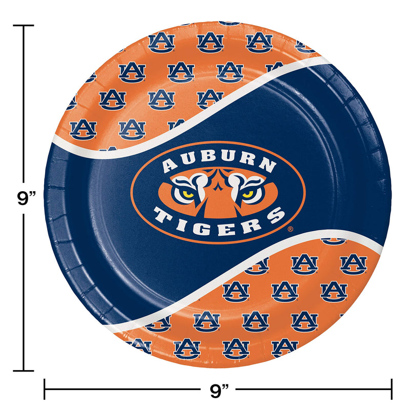 [Australia - AusPower] - 8-Count Paper Dinner Plates, Auburn Tigers 