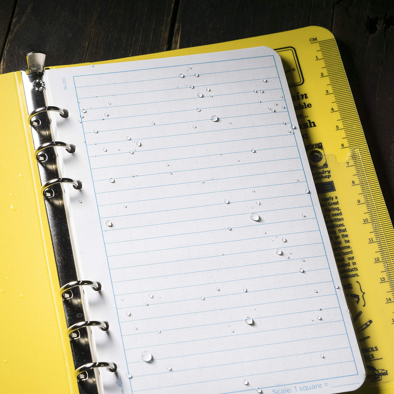 [Australia - AusPower] - Rite In The Rain Weatherproof Loose Leaf Paper, 4 5/8" x 7", 32# White, Universal Pattern, 100 Sheet Pack (No. 372) 