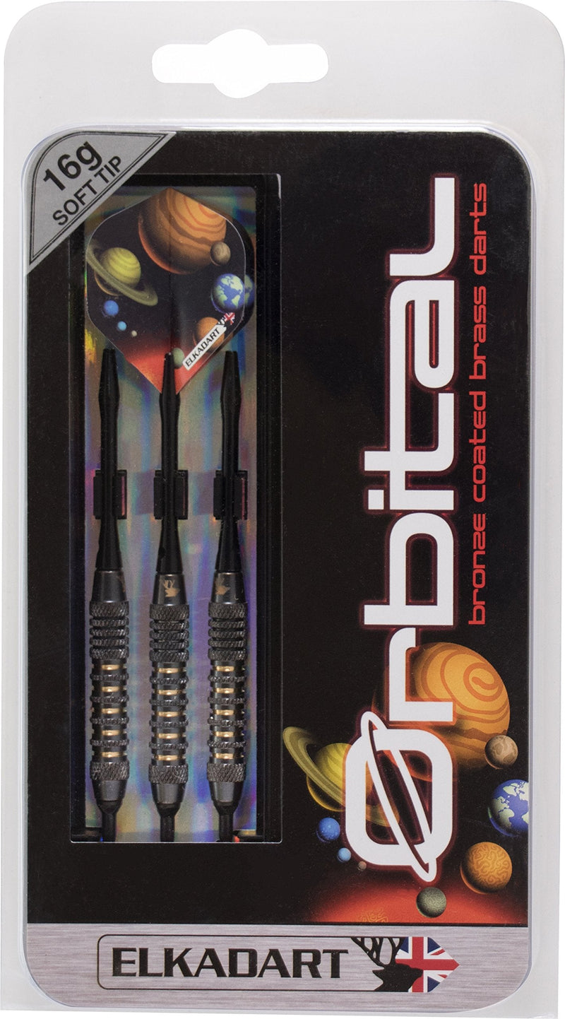 [Australia - AusPower] - Elkadart Orbital Soft Tip Darts with Storage/Travel Case Ringed (18 Grams) 