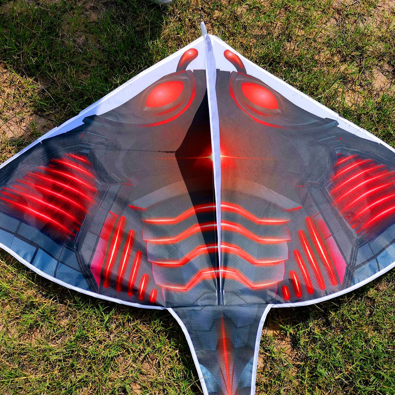 [Australia - AusPower] - Mint's Colorful Life Devil Fish Kite for Kids Adults，Easy to Fly Delta Kite Single Line Large, Kite Handle Include 