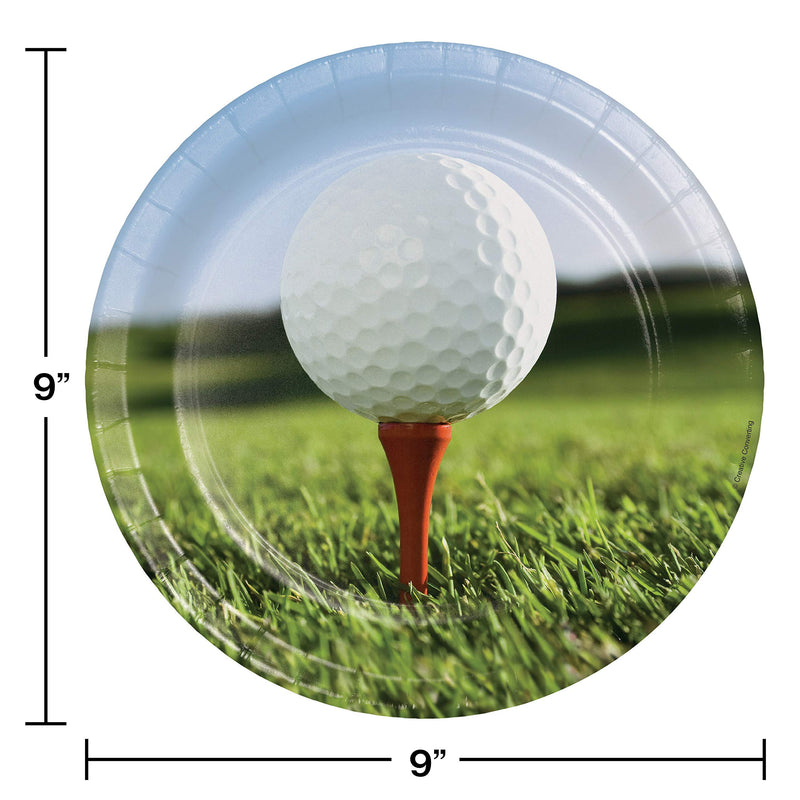 [Australia - AusPower] - Creative Converting Sports Fanatic Golf Sturdy Style Paper Dinner Plate, 8.75", Multicolor 