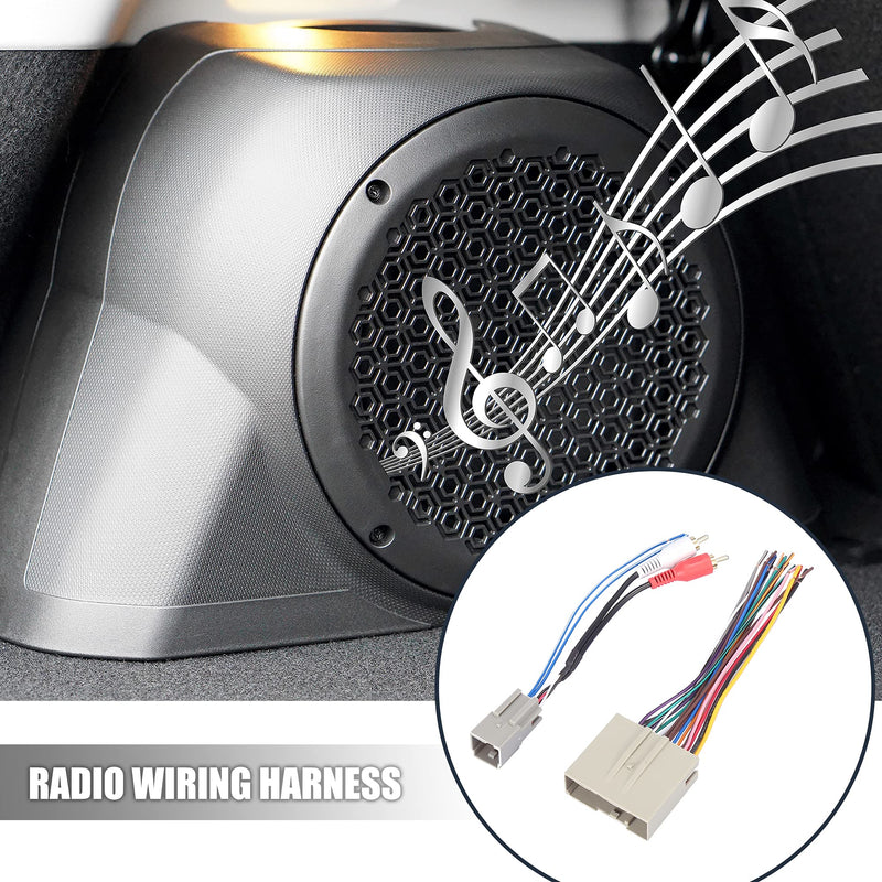 [Australia - AusPower] - X AUTOHAUX 70-5521 Car Stereo CD Player Wiring Harness Set Wire Radio Adapter 2 RCA Connector for Ford Freestar 2004-2007 