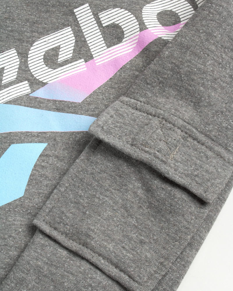 [Australia - AusPower] - Reebok Girls’ Sweatshirt – Tie Dye Fleece Pullover Sweatshirt (Size: 7-16) Medium Grey Heather 12 