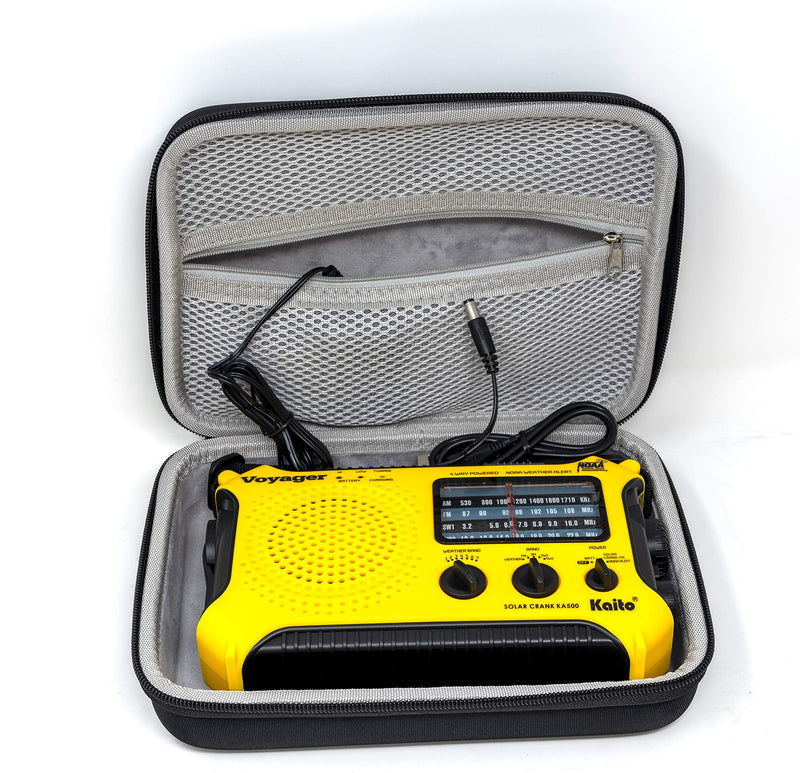 [Australia - AusPower] - Kaito RC500 EVA Hard Shell Storage Case with Double-Zipper and Carrying Handle for The Voyager KA500 Radio 