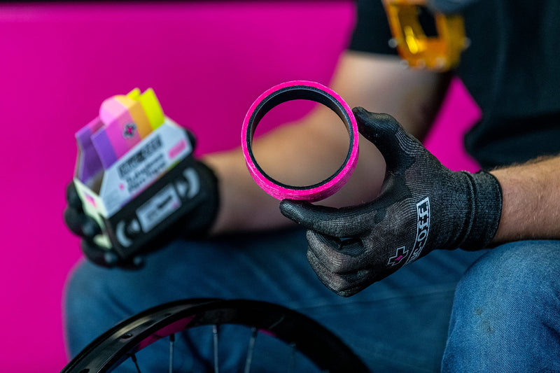 [Australia - AusPower] - Muc-Off Tubeless Rim Tape, 28mm - Pressure-Sensitive Adhesive Rim Tape For Tubeless Bike Tyre Setups - 10 Metre Roll With 4 Seal Patches 