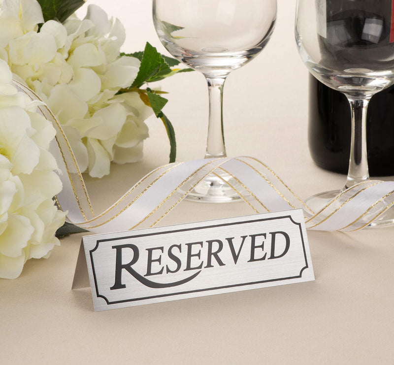 [Australia - AusPower] - Juvale 12 Pack Reserved Metal Table Tent Sign for Restaurant and Weddings 