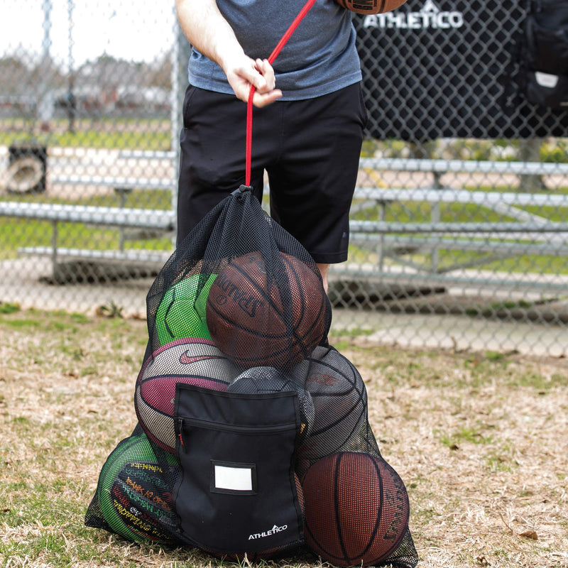 [Australia - AusPower] - Athletico Extra Large Ball Bag - Mesh Soccer Ball Bag - Heavy Duty Drawstring Bags Hold Equipment For Sports Including Basketball, Volleyball, Baseball, Swimming Gear or The Beach 