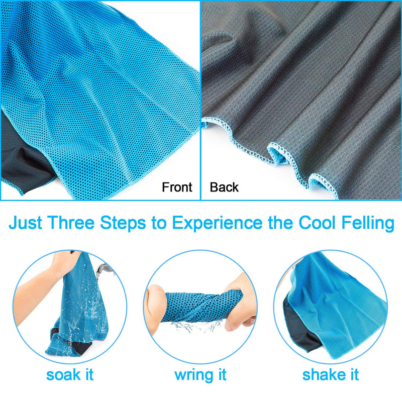 [Australia - AusPower] - MENOLY Cooling Towel Workout Towel Sweat Towel Microfiber Towel Soft Breathable Chilly Towel for Sports, Gym, Yoga, Camping, Running, Fitness, Workout & More Activities (10 Pack) 10 Pack 