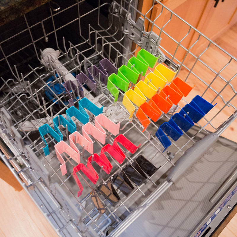 [Australia - AusPower] - Youngever 8 Pack Plastic Taco Holder Stand, Dishwasher Top Rack Safe, Microwave Safe, Set of 8 Assorted Colors (Rainbow) Rainbow 