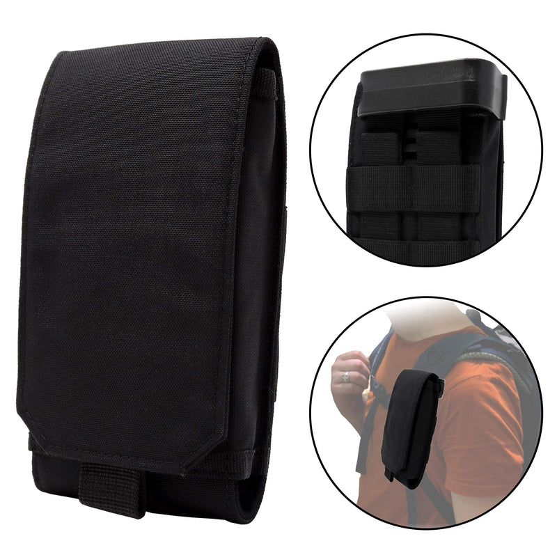 [Australia - AusPower] - Clakit Smartphone Strap Pack - Backpack Shoulder Strap Pocket - Backpack Attachment for Hikers, Travelers, Students, and Commuters Black L - 6.5" x 3.75" x .5" 