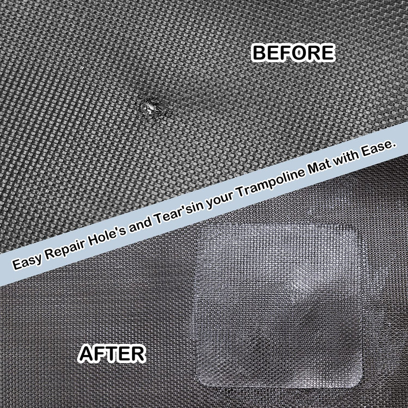 [Australia - AusPower] - ifeolo Trampoline Patch Repair Kit 4"X 4" Square On Patches | Repair Trampoline Mat Tear or Hole in a Trampoline Mat 2 Piece 