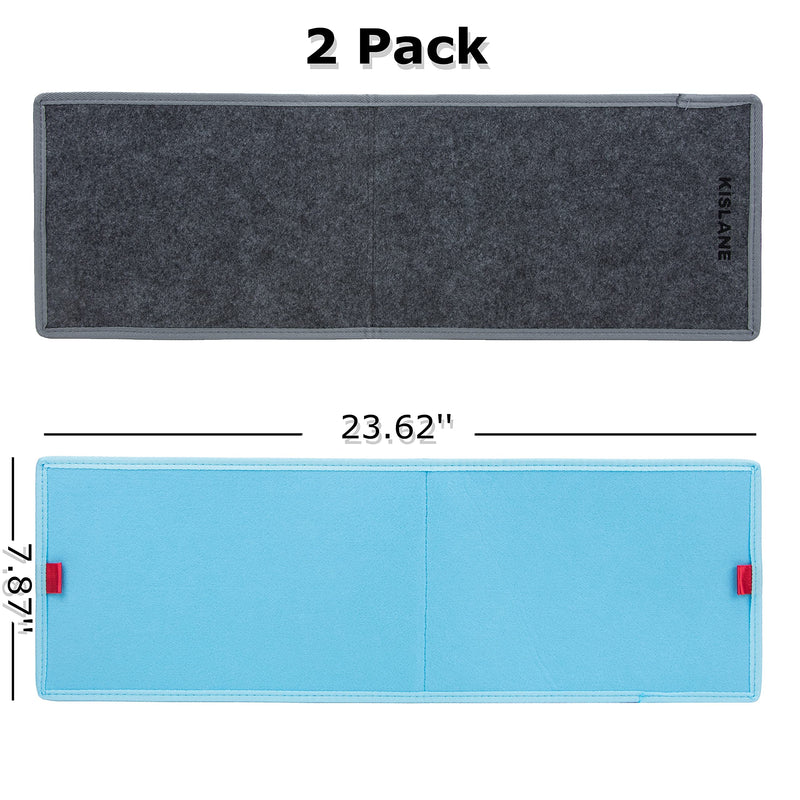 [Australia - AusPower] - KISLANE 2 Pack Keyboard Mat Compatible with iMac Magic Keyboard, Magic Mouse, Magic Trackpad, 2 Pieces Mini Keyboard Mat for Easy Moving (Grey+Ice Blue) Grey+Ice Blue 