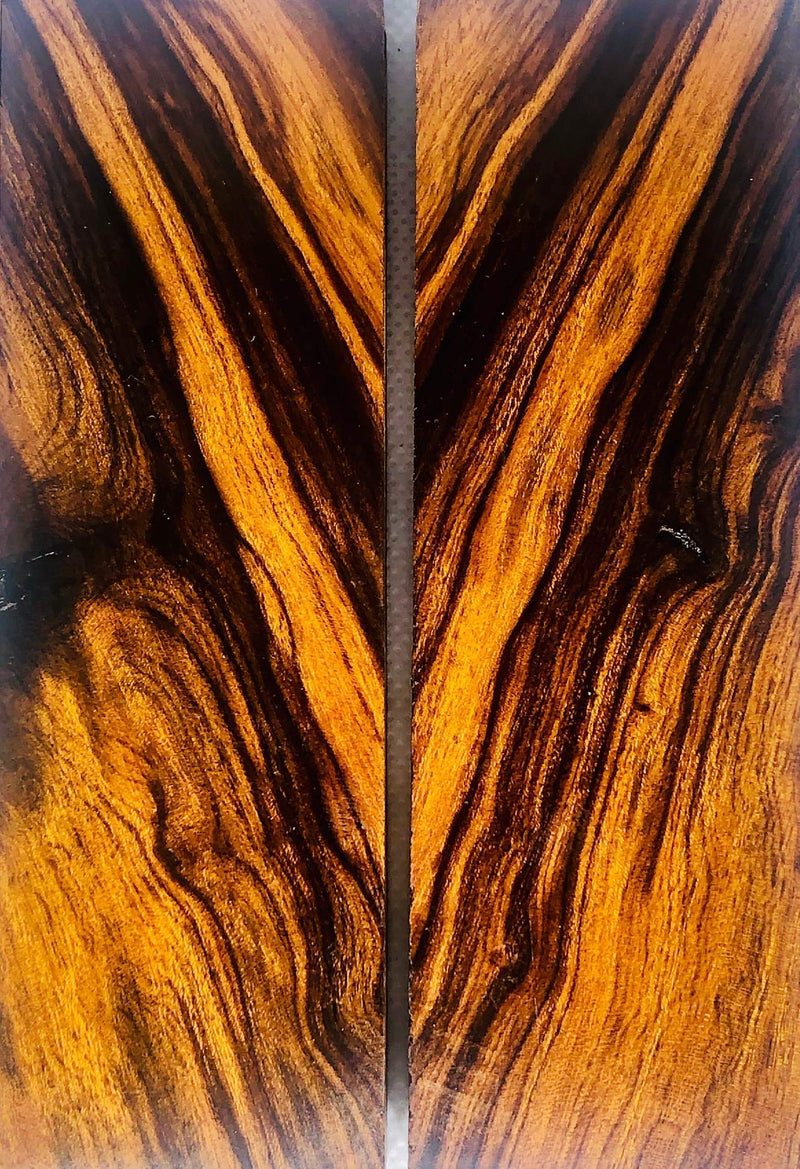 [Australia - AusPower] - Bookmatched Ironwood Knife Scales – Knife Makers Material – Size 5 1/8 x 1 3/4 x 1/2 Inches - 2 Pack 
