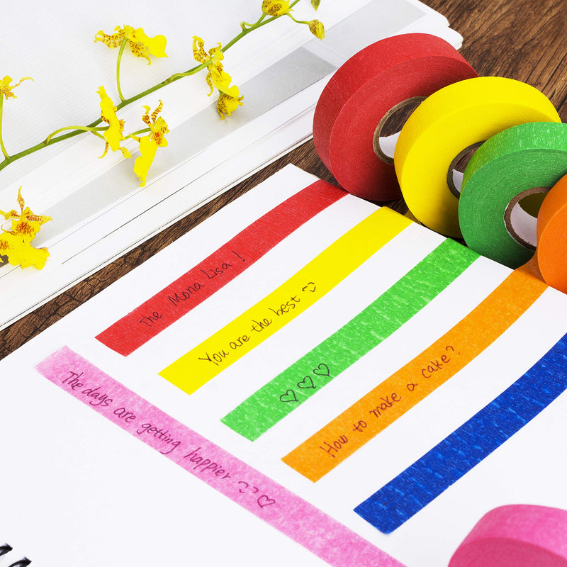 [Australia - AusPower] - Mr. Pen- Colored Masking Tape, Colored Painters Tape for Arts and Crafts, 6 Pack, Drafting Tape, Craft Tape, Labeling Tape, Paper Tape, Masking Tape, Colored Tape, Colorful Tape, Artist Tape, Art Tape 