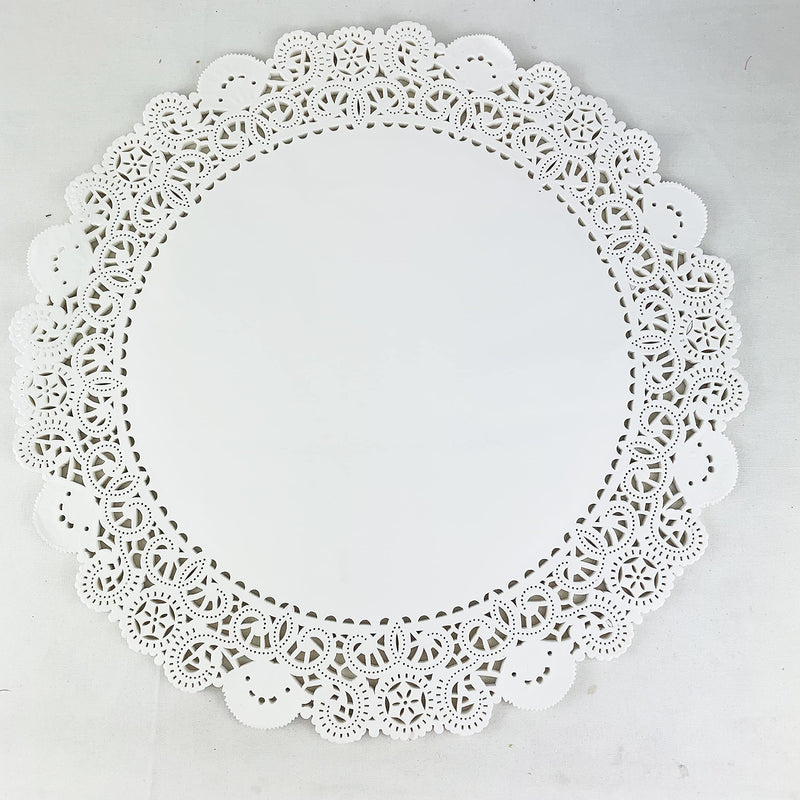 [Australia - AusPower] - Worlds 50pc White Round Paper Doilies White Greaseproof Lace Paper Doilies 12" Inch 12" White Doilies 