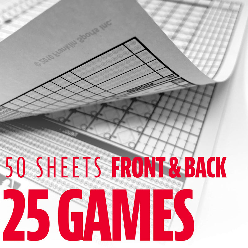 [Australia - AusPower] - Franklin Sports Baseball + Softball Scorebook - Score Keeping Book for Stats + Coaching - Official Baseball + Softball Scorekeeper Book - 25 Game Book 
