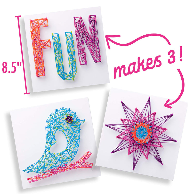 [Australia - AusPower] - Craft-tastic DIY String Art – Craft Kit for Kids – Everything Included For 3 Fun Arts & Crafts Projects – Bird Series DIY String Art: Bird Edition 