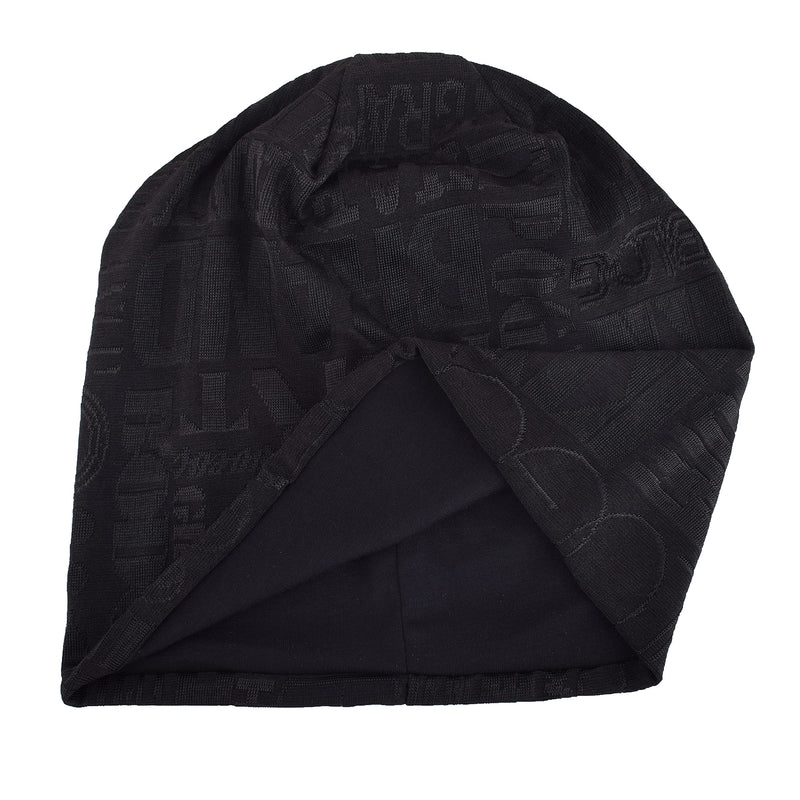 [Australia - AusPower] - EINSKEY Slouchy Beanie for Men/Women 2-Pack Oversize Baggy Skull Cap Summer Thin Knit Hat Black & Gray (Alphabet) 