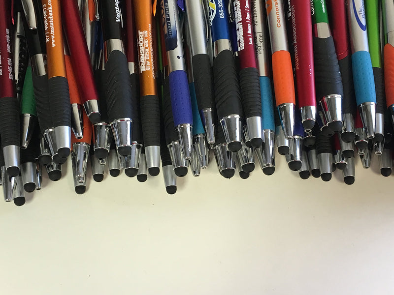 [Australia - AusPower] - 100 Lot Misprint Ink Pens with Soft Tip Stylus for Touch Screen, Assorted Barrel 