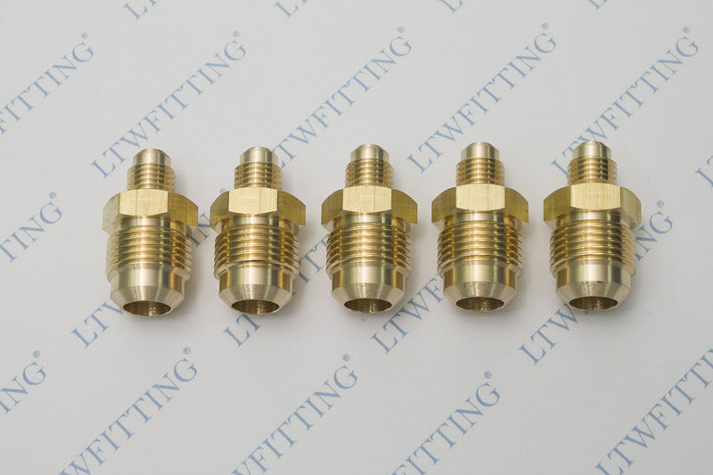 [Australia - AusPower] - LTWFITTING Brass 1/2" OD x 1/4" OD Flare Reducing Union,Brass Flare Tube Fitting(Pack of 5) 