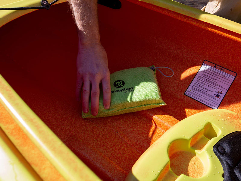 [Australia - AusPower] - Perception Kayak Sponge | Kayaking Water Absorbing Sponge | Absorbs up to 1 Liter, Yellow, One Size 