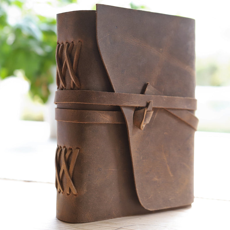 [Australia - AusPower] - Leather Journal Lined Notebook Paper - Leather Bound Journals for Writing for Women and Men, 7 x 5 Inches Ruled Small Notebooks, Kraft Paper with 400 pages - Lined Paper College Ruled & Travel Size 7" x 5" Lined 