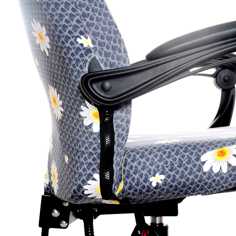 [Australia - AusPower] - Melaluxe Office Chair Cover - Universal Stretch Desk Chair Cover, Computer Chair Slipcovers (Size: L) - Black Large 