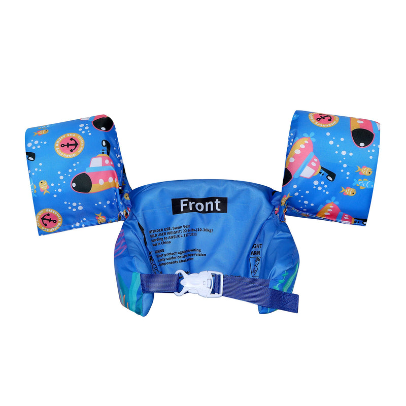 [Australia - AusPower] - Kids Swim Vest for Children Learn Swimming Training,Foldable Swim Vest Jacket for 22-66 lbs Boys/Girls Sea Beach Pool Green 