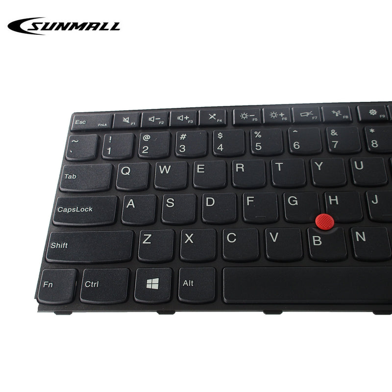 [Australia - AusPower] - SUNMALL Laptop Keyboard Replacement with Frame Compatible with Lenovo Thinkpad E550 E550C E555 E560 E565 Series Laptop Black US Layout 