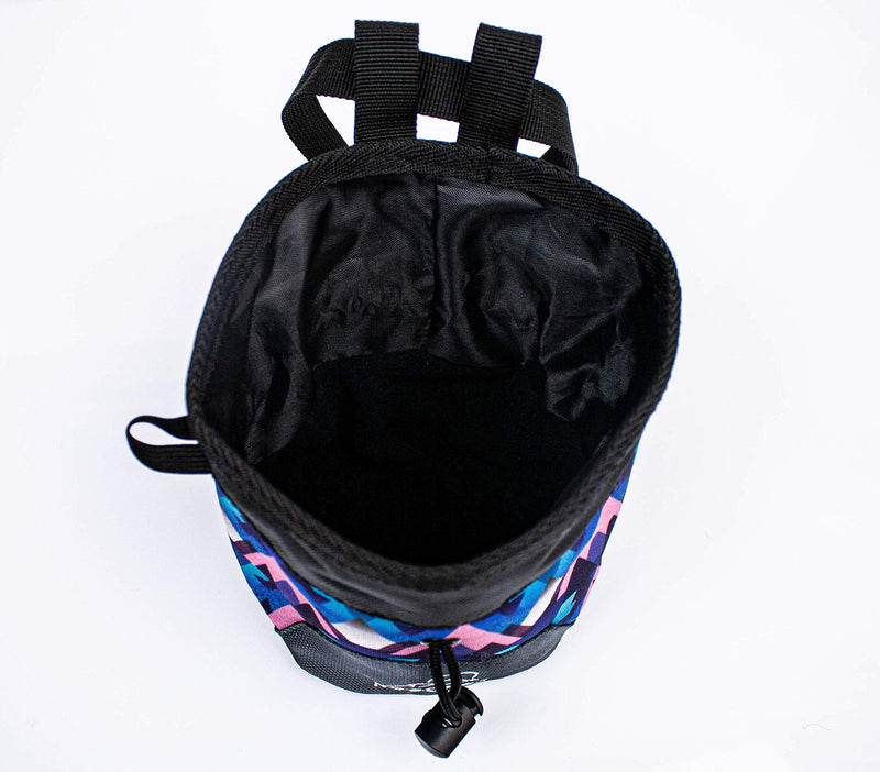 [Australia - AusPower] - Noborou Chalk Bag for Rock Climbing + Crossfit + Weightlifting | Bouldering Chalk Bag | Wide Opening | Large Zippered Pocket | Adjustable and Removable Belt Moonrise Blue 
