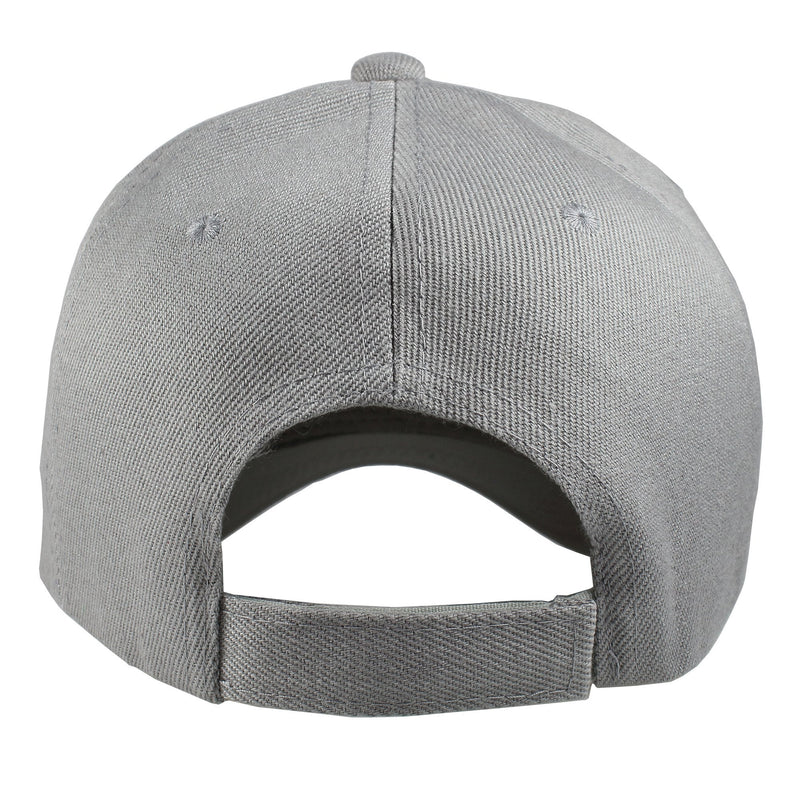 [Australia - AusPower] - Gelante Plain Blank Baseball Caps Adjustable Back Strap Wholesale Lot 6 Pack Light Gray 