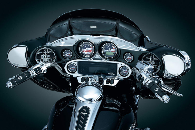 [Australia - AusPower] - Kuryakyn 3765 Motorcycle Audio Accessory: Stereo Accent for 1996-2013 Harley-Davidson Motorcycles, Chrome 