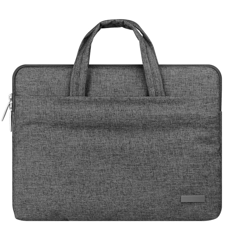 [Australia - AusPower] - CCPK Laptop Sleeve for 13 Inch MacBook Air Pro M1 Hp 14 Inch Laptop Case Cover Chromebook Pavilion x360 Stream 14" ASUS Acer Lenovo 14in Computer Bag with Handle Waterproof Canvas Briefcase Black Grey 13 inch / 14 inch Narrow Bezel Laptop Black Gray 