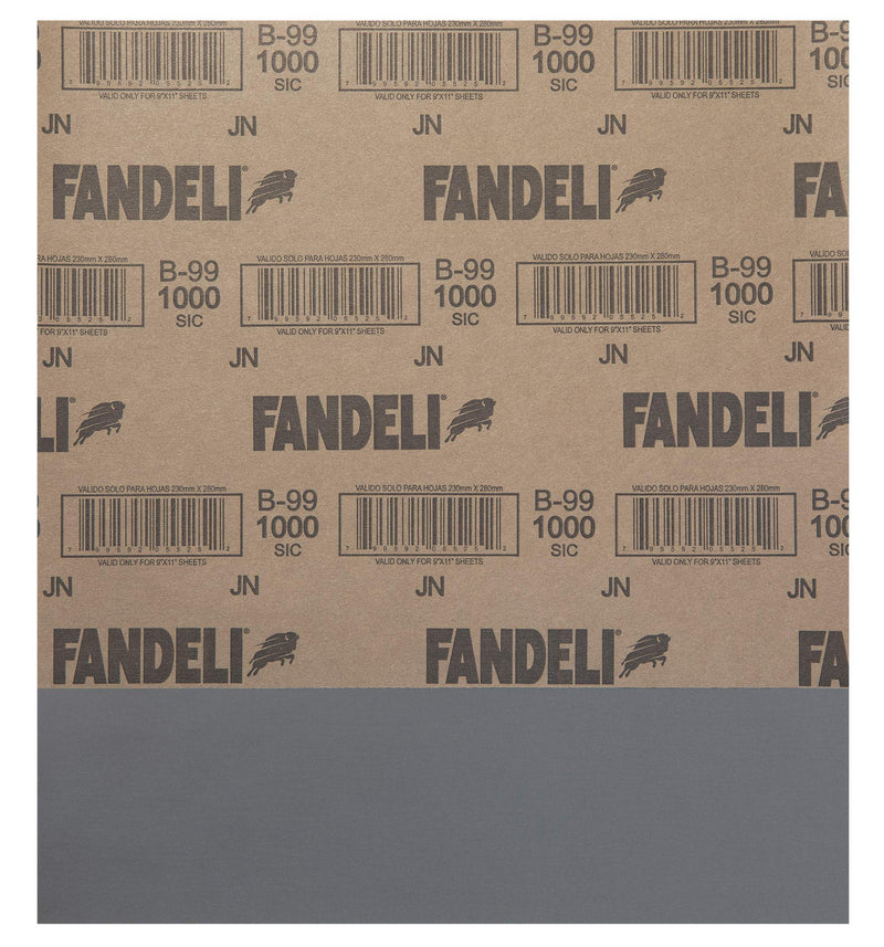 [Australia - AusPower] - Fandeli 36005 1000 Grit Waterproof Sandpaper Sheets, 9" x 11", 25-Sheet 