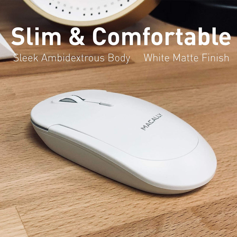 [Australia - AusPower] - Macally Wireless Number Pad for Mac & PC and a Wireless Bluetooth Mouse, Work with Numbers More Efficiently 