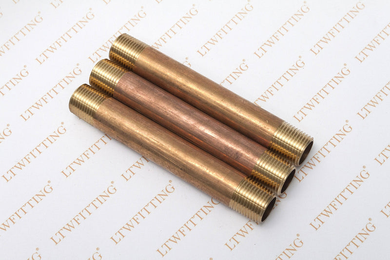[Australia - AusPower] - LTWFITTING Brass Pipe 5-1/2" Long Nipple Fitting 1/2" Male NPT Air Water(Pack of 3) 1/2" NPT Male x 5-1/2" 